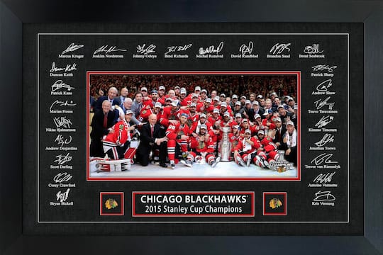 Chicago Blackhawks 2015 Stanley Cup Replica Signature Frame 35.5" x 23.5"